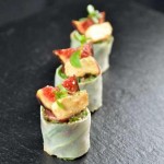 Maki de légumes, thon et figue fraîche